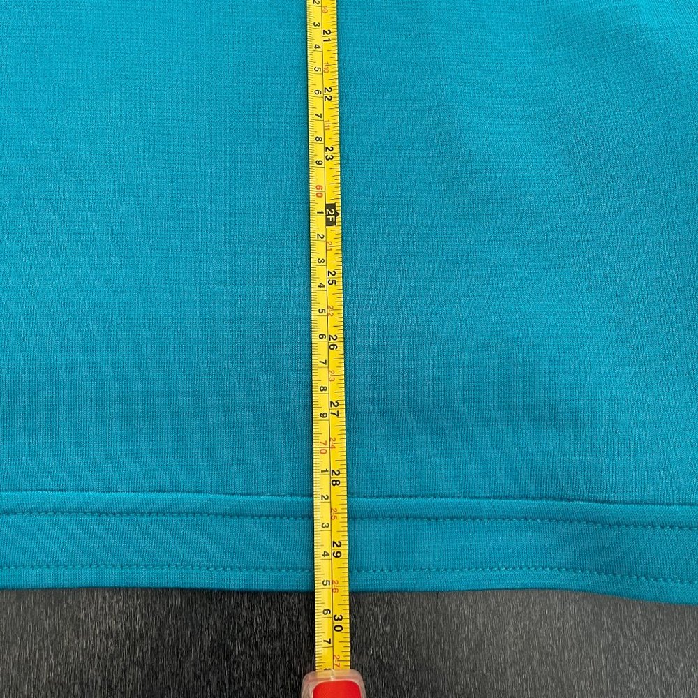 St. John Teal Knitted Top Wool Blend Button Detail, Size S - Picture 7 of 7